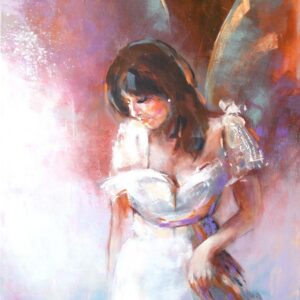 anioł, portret, kobieta